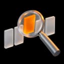 Magnifying glass over a row of candidate cards, one lit orange